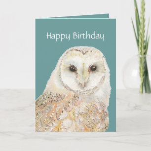 Insulting Cute Owl Birthday Card