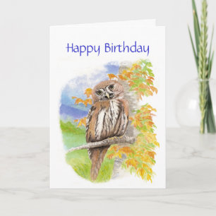 Insulting Cute Owl Birthday Card