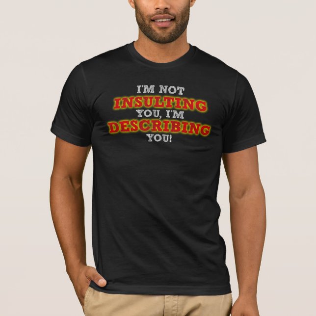 Insulting Describing Funny T-Shirt (Front)