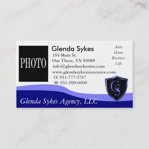 Insurance Agency 35 x 20 100 pack White Business Card