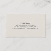 Insurance Agency  Business Card in Soft Taupe (Back)