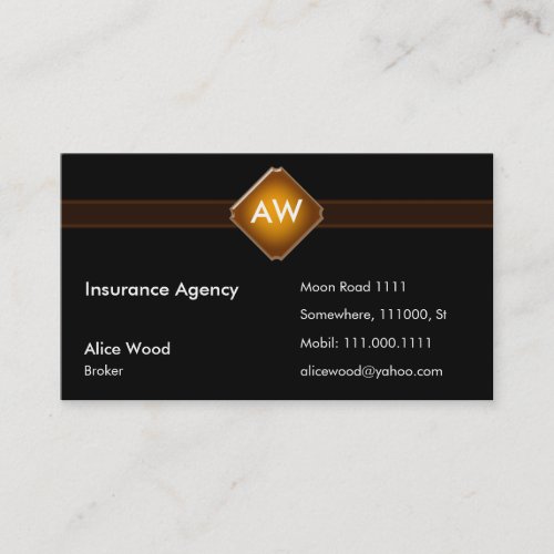 Monogram Insurance Business Card