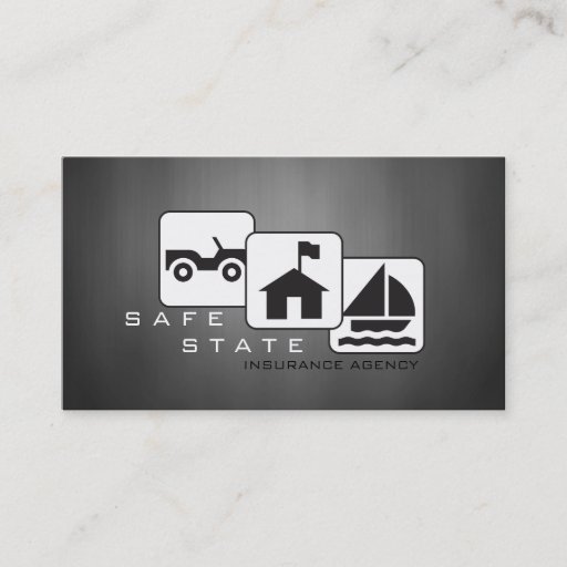 Customizable Insurance Agent, Agency Business Card