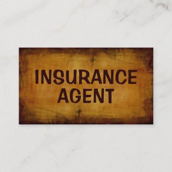 Insurance Agent Antique Business Card by businessCardsRUs at Zazzle