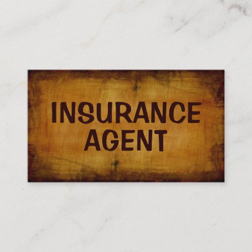 Insurance Agent Antique Business Card