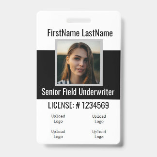 Insurance Agent Badge Front and Back Same