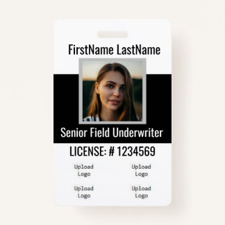 Insurance Agent Badge Front and Back Same