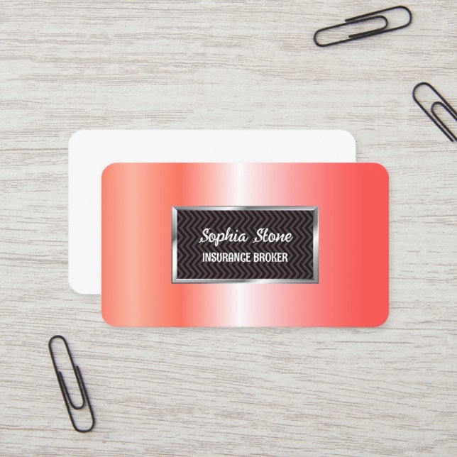 Insurance Agent Business Card (Front/Back In Situ)