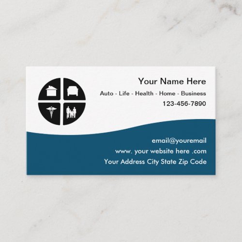 Insurance Agent Logo Template Business Cards