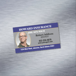 Insurance Agent or Any Company Business Card Magnet