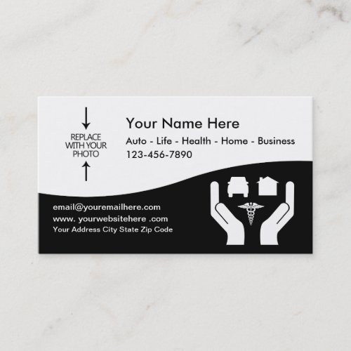 Insurance Agent Photo Template Business Card
