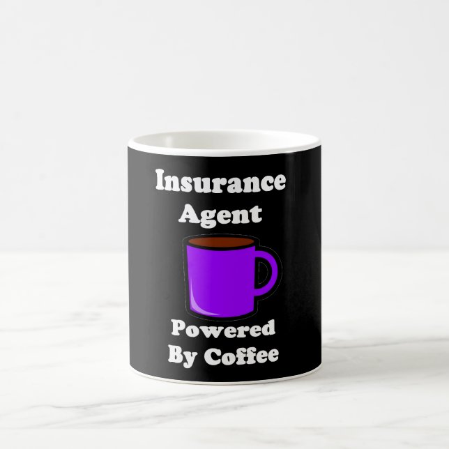 "Insurance Agent" Powered by Coffee Coffee Mug (Center)