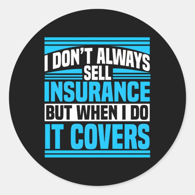 Insurance Agent Profession Investt Classic Round Sticker (Front)