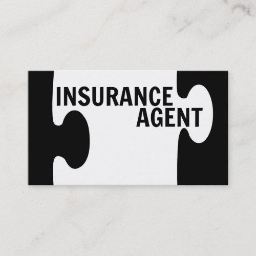 Insurance Agent Puzzle Piece Business Card