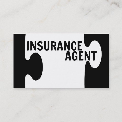 Customizable Insurance Agent Puzzle Piece Business Card
