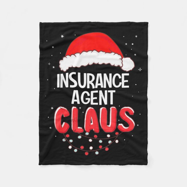 Insurance Agent Santa Claus Christmas Matching Cos Fleece Blanket (Front)