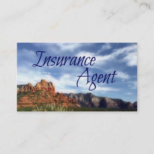 Customizable Insurance Agent Scenic Desert Background Business Card