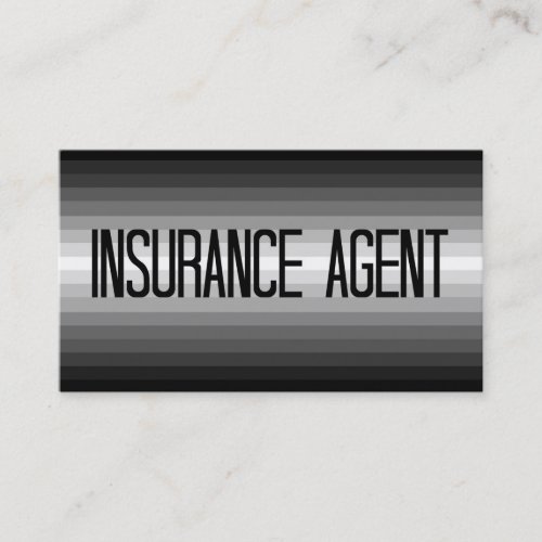 Insurance Agent Silver to Black Business Card