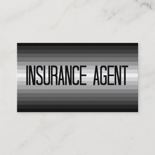 Customizable Insurance Agent Silver to Black Business Card