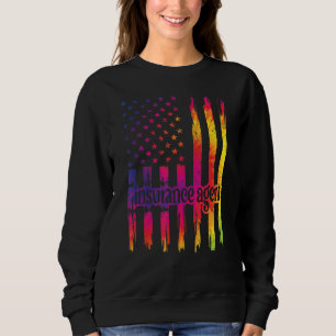 Insurance Agent Us Flag Insurance Agency Worker Sweatshirt