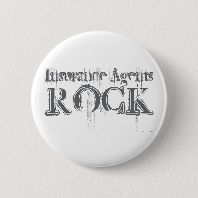 Insurance Agents Rock Button (Front)