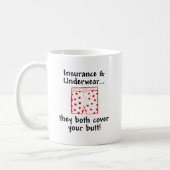 Insurance and Underwear - they both cover your but Coffee Mug (Left)
