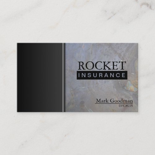 Insurance Broker Business Card - Rock Texture