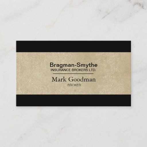 Customizable Insurance Broker Business Card - Simple Texture