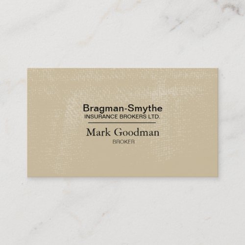 Insurance Broker Business Card - Simple Texture