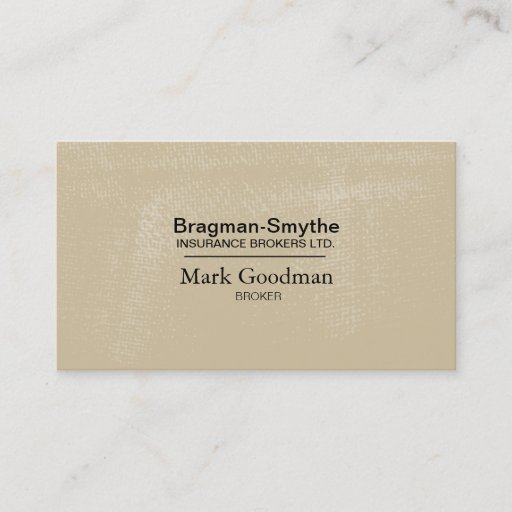 Customizable Insurance Broker Business Card - Simple Texture