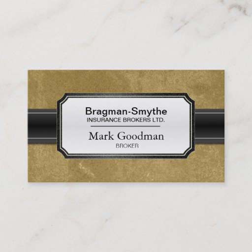 Customizable Insurance Broker Business Card - Sophisticated