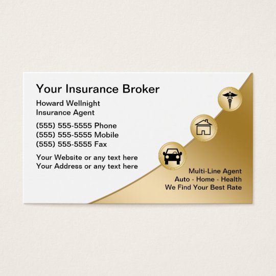 Insurance Broker Business Cards Zazzle Insurance Broker Business Cards
