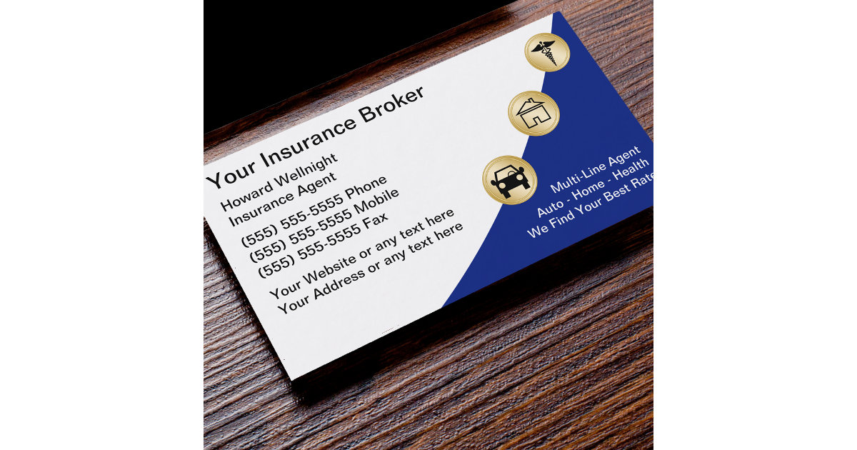 Insurance Broker Business Cards Zazzle