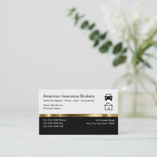 Insurance Broker Business Cards Zazzle