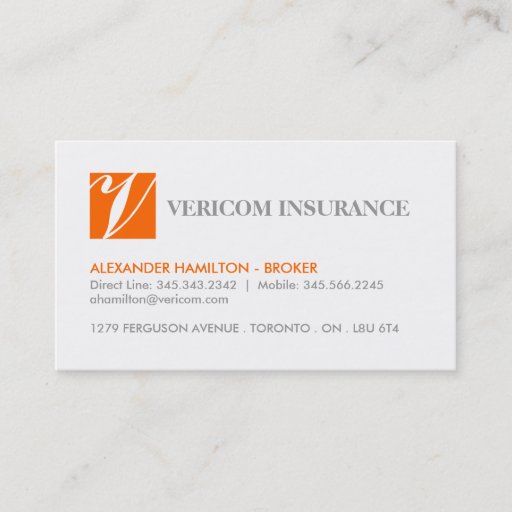 Customizable INSURANCE BROKER BUSINESS CARDS