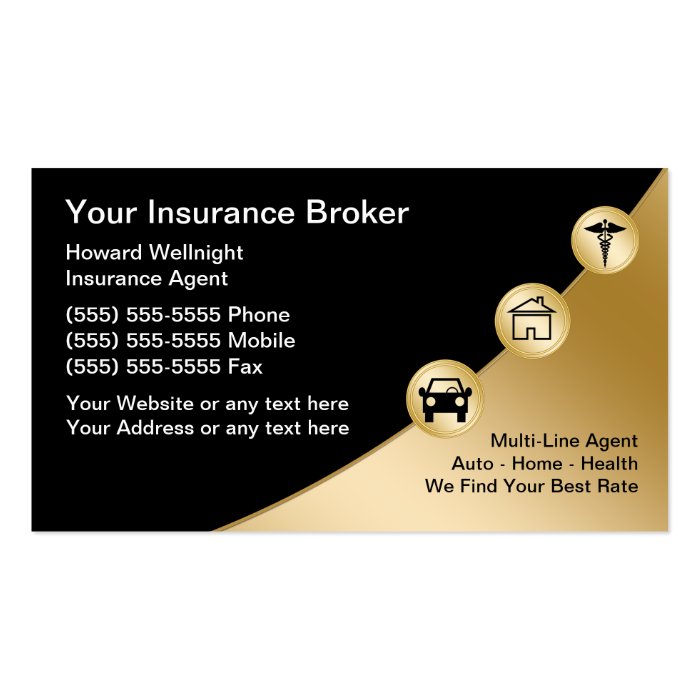 Insurance Broker Business Cards Zazzle