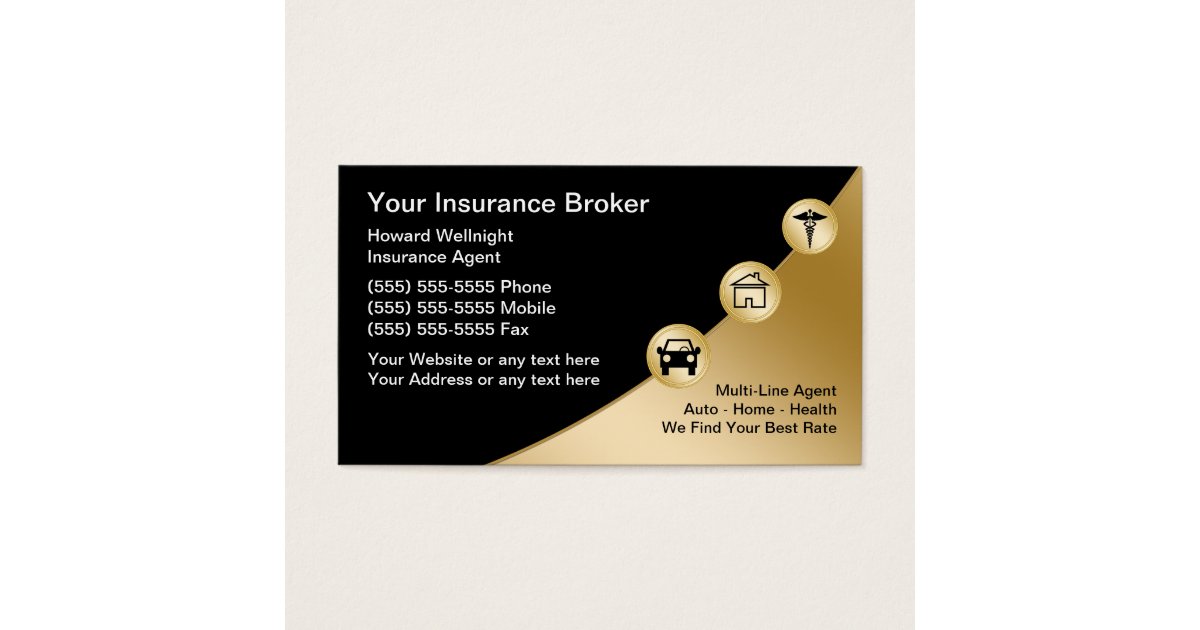 Insurance Broker Business Cards Zazzle