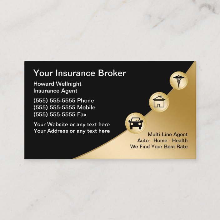 Insurance Broker Business Cards