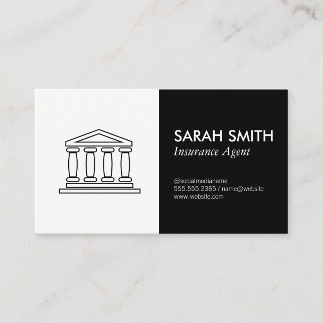 Insurance / Broker / Real Estate Agent Business Card (Front)