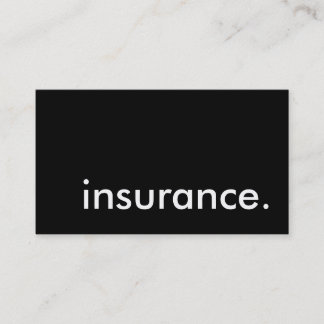 insurance. business card