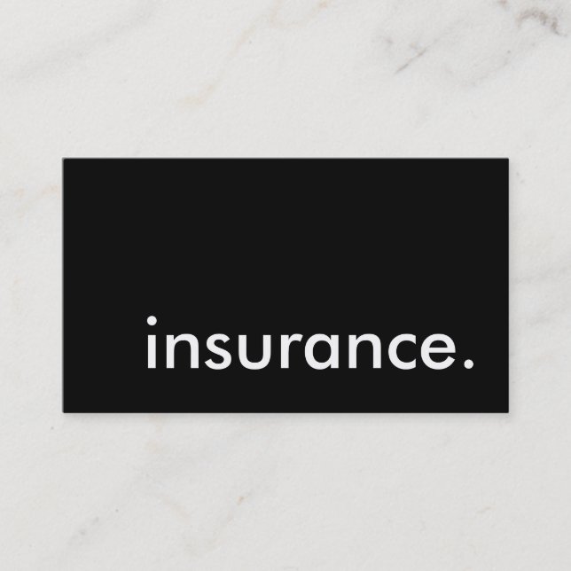 insurance. business card (Front)