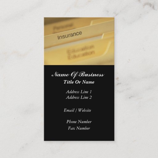 Customizable Insurance Business Card