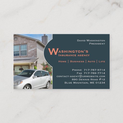 Customizable Insurance Business Card