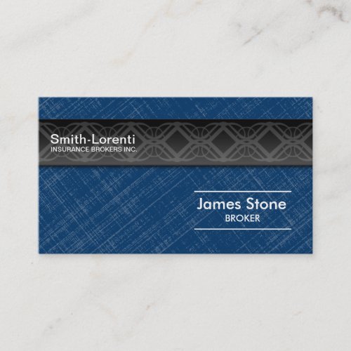 Insurance Business Card - Blue Black Professional