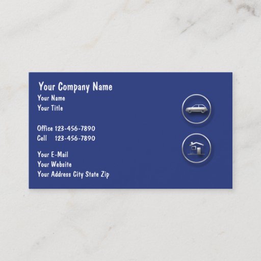 Customizable Insurance Business Cards