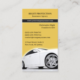 Insurance Car Dealer Business Card Template