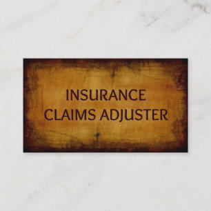 Insurance Claims Adjuster Antique Business Card