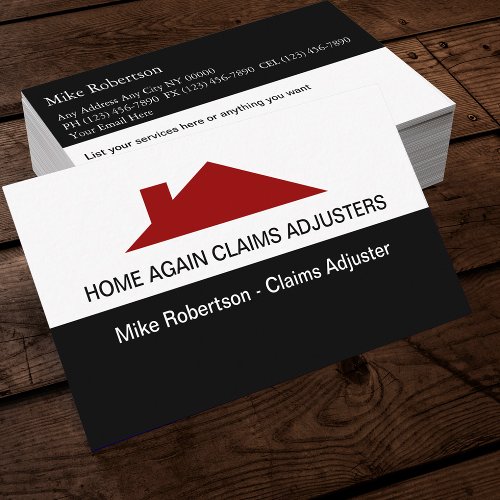 Insurance Claims Adjuster Business Cards