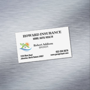Insurance Company Business Card Magnet