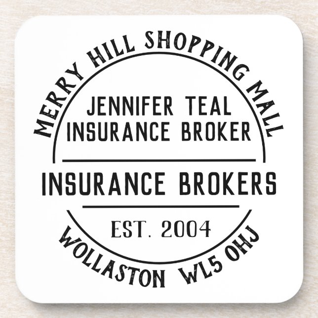 Insurance Company Promotional Beverage Coaster (Front)